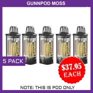 GUNNPOD MOSS – 5 PACK – 8000 PUFFS – POD ONLY