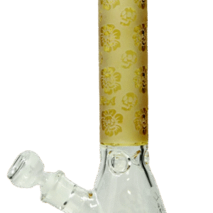 14'' 7mm Deep Engraved Forst Skull Beaker - Yellow