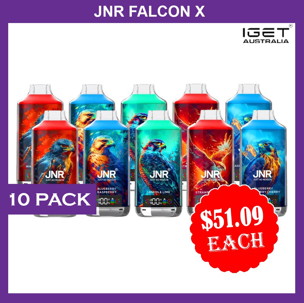JNR FALCON X – 18000 PUFFS – 10 PACK