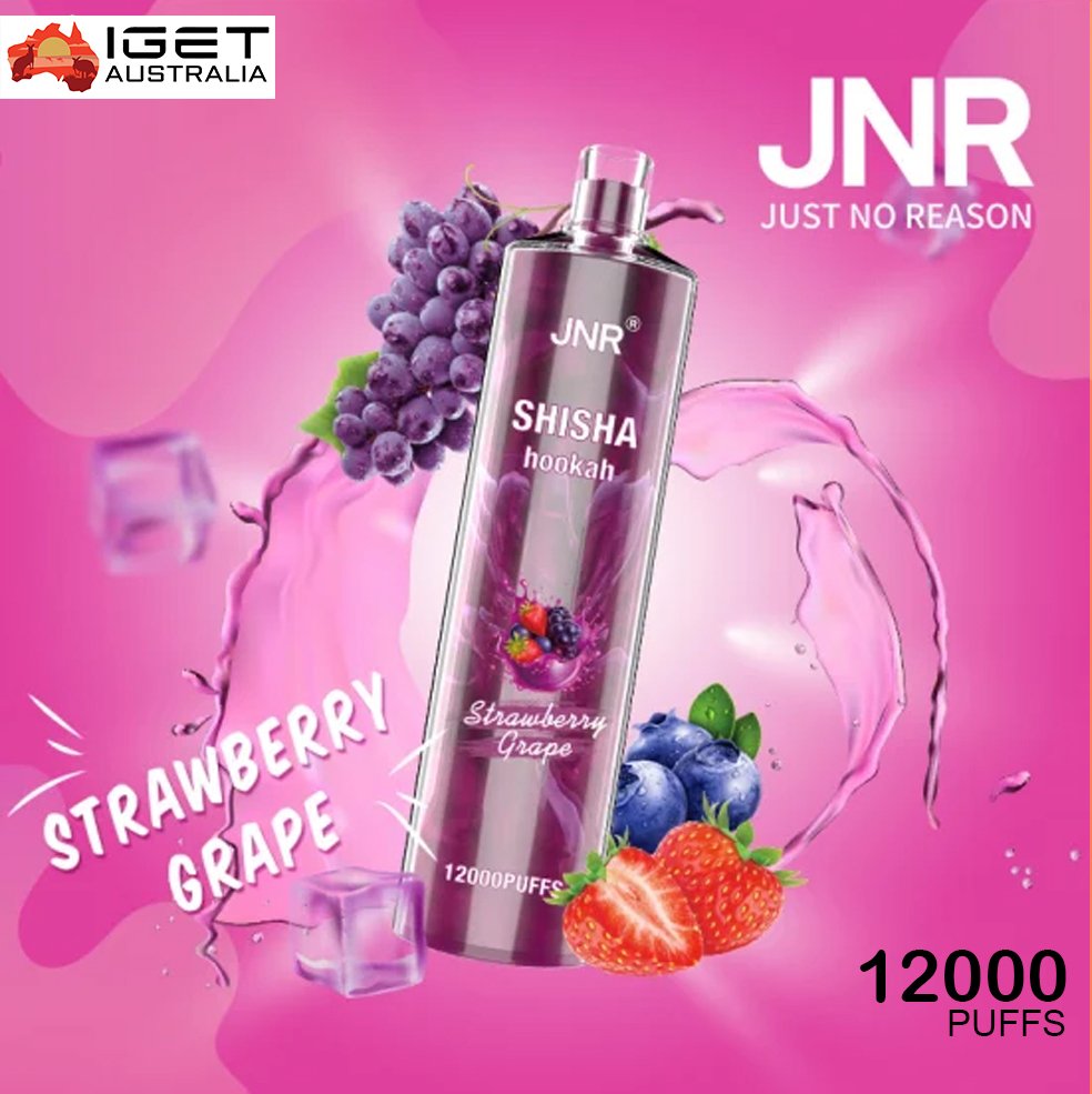 JNR SHISHA HOOKAH – STRAWBERRY GRAPE – 12000 PUFFS