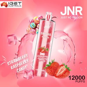JNR SHISHA HOOKAH – STRAWBERRY RASPBERRY CANDY – 12000 PUFFS