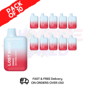 Watermelon ICE - Lost Mary 600 Puff Bars Pack Of 10 BM600