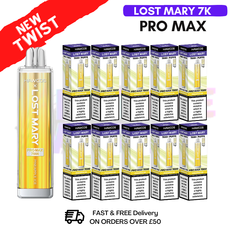 Pineapple ICE Lost Mary Pro Max 7K Box Of 10