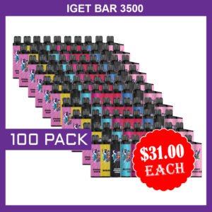 IGET BAR – 3500 PUFFS – 100 PACK