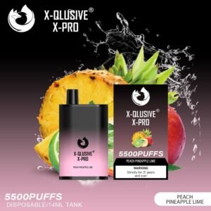 X-QLUSIVE X-PRO PEACH PINEAPPLE LIME – 5500 PUFFS