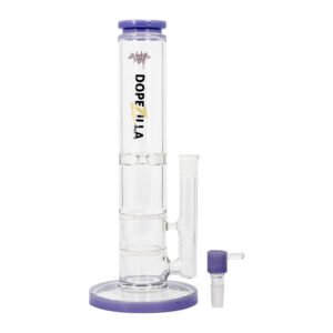 12" Dopezilla Cerberus Water Pipe - Milky Purple