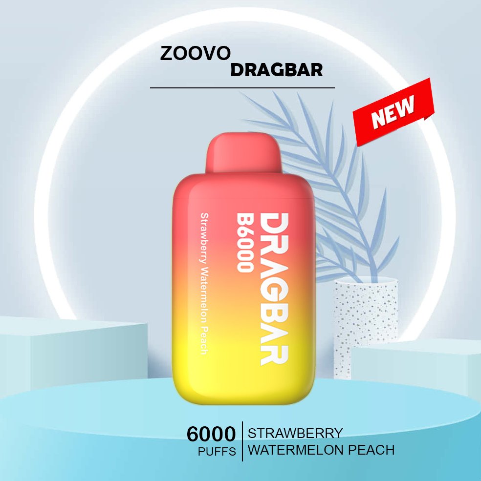 Zoovoo Dragbar Strawberry Watermelon Peach 6000 Puffs