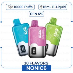 Kumi Six Disposable Vape 10000 Puffs Nicotine Free – 6 Pk