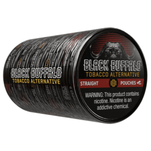 Black Buffalo Straight Nicotine Pouches – 5 Can Roll