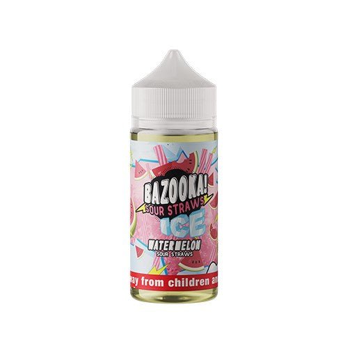 Bazooka Sour Straws | ICE | Watermelon Ice 100ml - Image 2