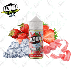 Bazooka Sour Straws | ICE | Strawberry 100ml
