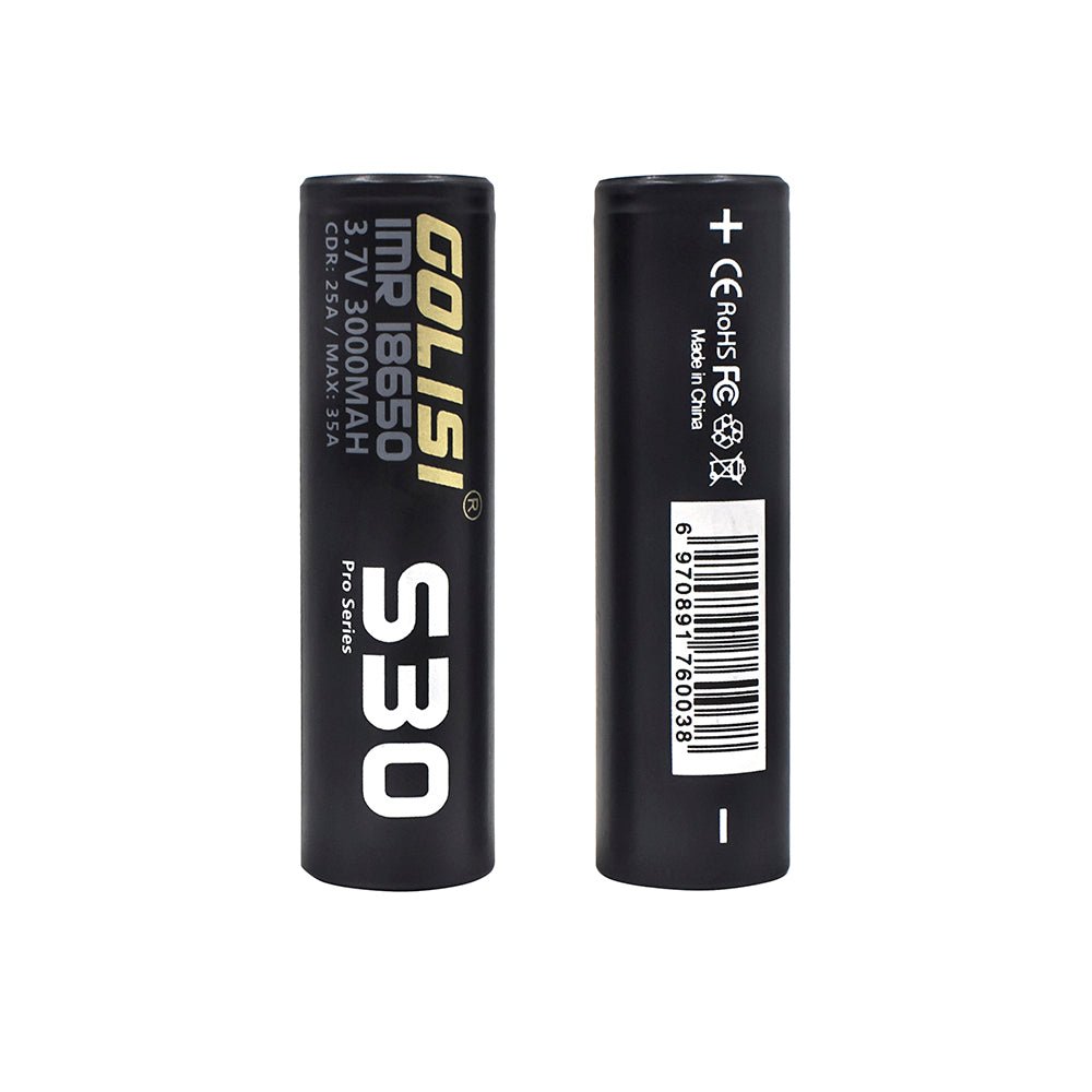Golisi S30 18650 3000mAh 35A Max Batteries with Case (2pcs/pack) - Image 3