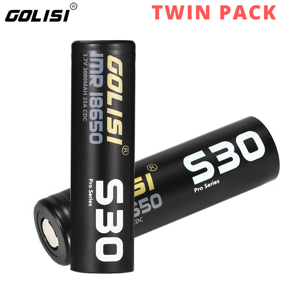 Golisi S30 18650 3000mAh 35A Max Batteries with Case (2pcs/pack)