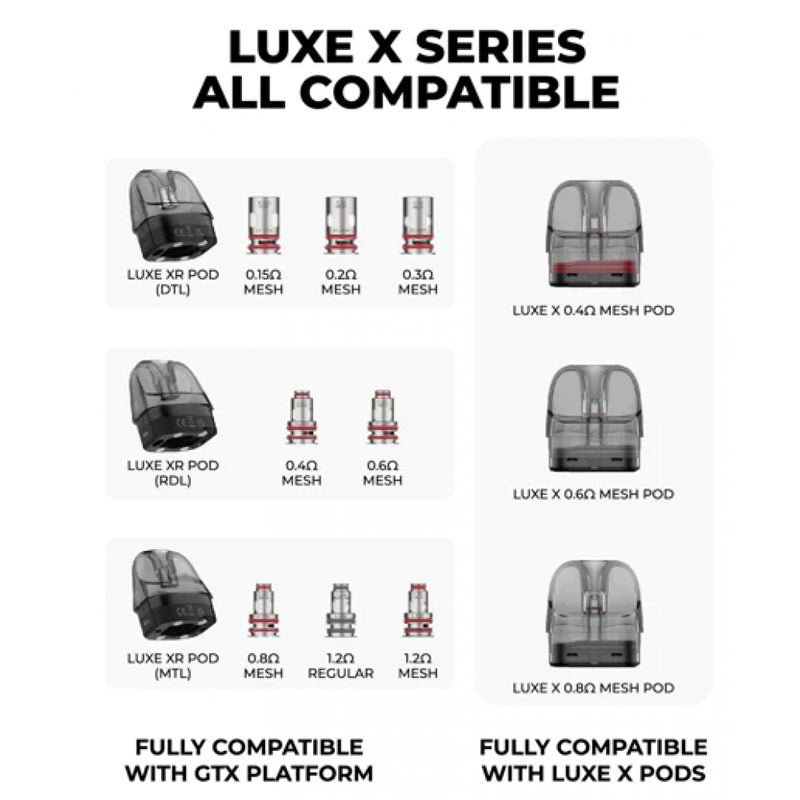 Vaporesso LUXE XR / LUXE X / LUXE XR Max / LUXE X PRO Empty Pod Cartridge 5ml (2pcs/pack) - Image 5