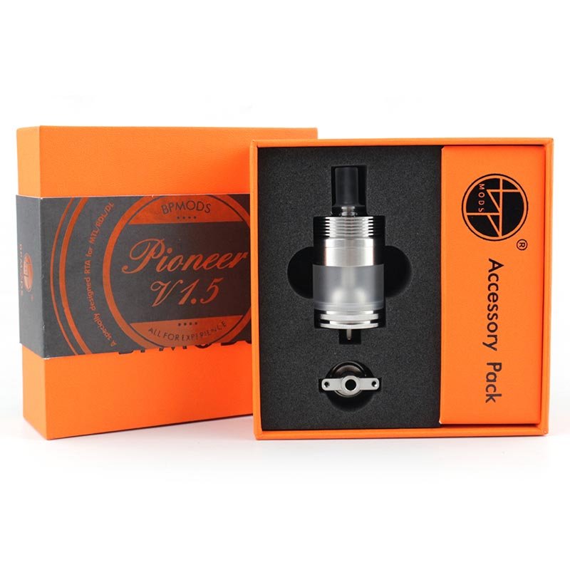 BP MODS Pioneer V1.5 RTA Atomizer 3.7ml (with MTL Chimney and 0.8mm Airflow Pin)