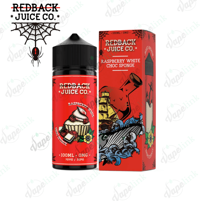 Redback Juice Co. | DESSERTS | Raspberry White Choc Sponge 100ml - Image 2